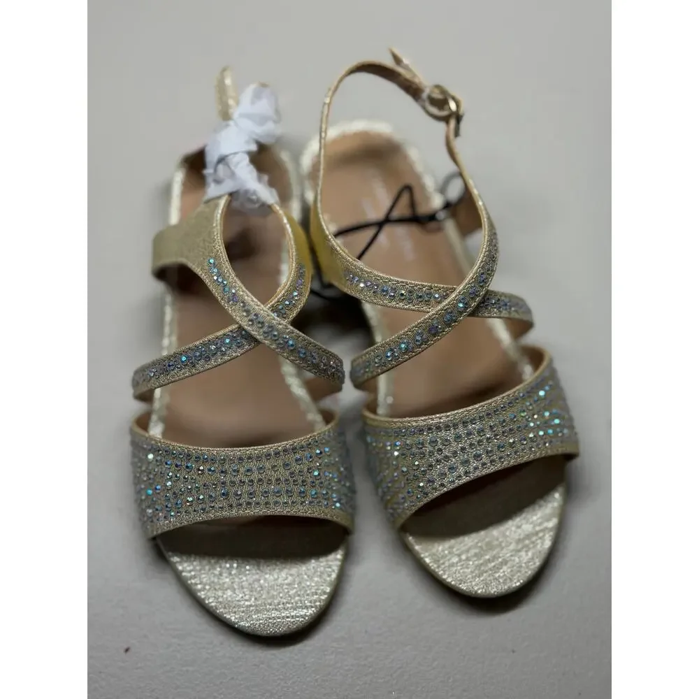 NEW! Christie & Jill Leah Gold Sparkle Size 12M Girls Shoes Pumps